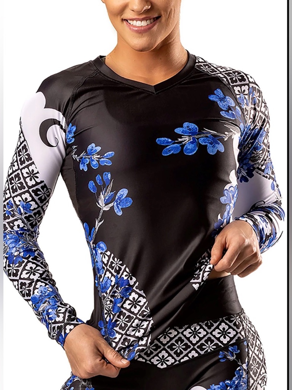 Women's Cherry Blossom Ranked Jiu Jitsu Rashguard